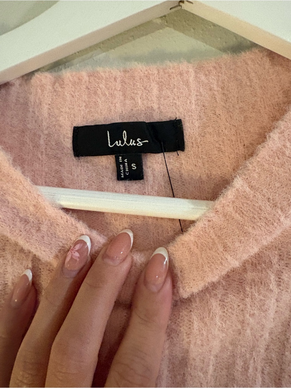 NWT Lulu's Soft Irresistible Feelings Light Pink Fuzzy Knit Midi Sweater Dress - Picture 10 of 12